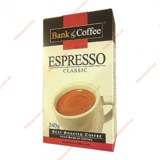 Кава мелена Bank of coffee Espresso classic 240г