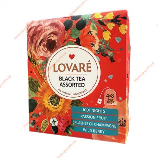 Чай пакетований Lovare Чорний асорті 32п\к